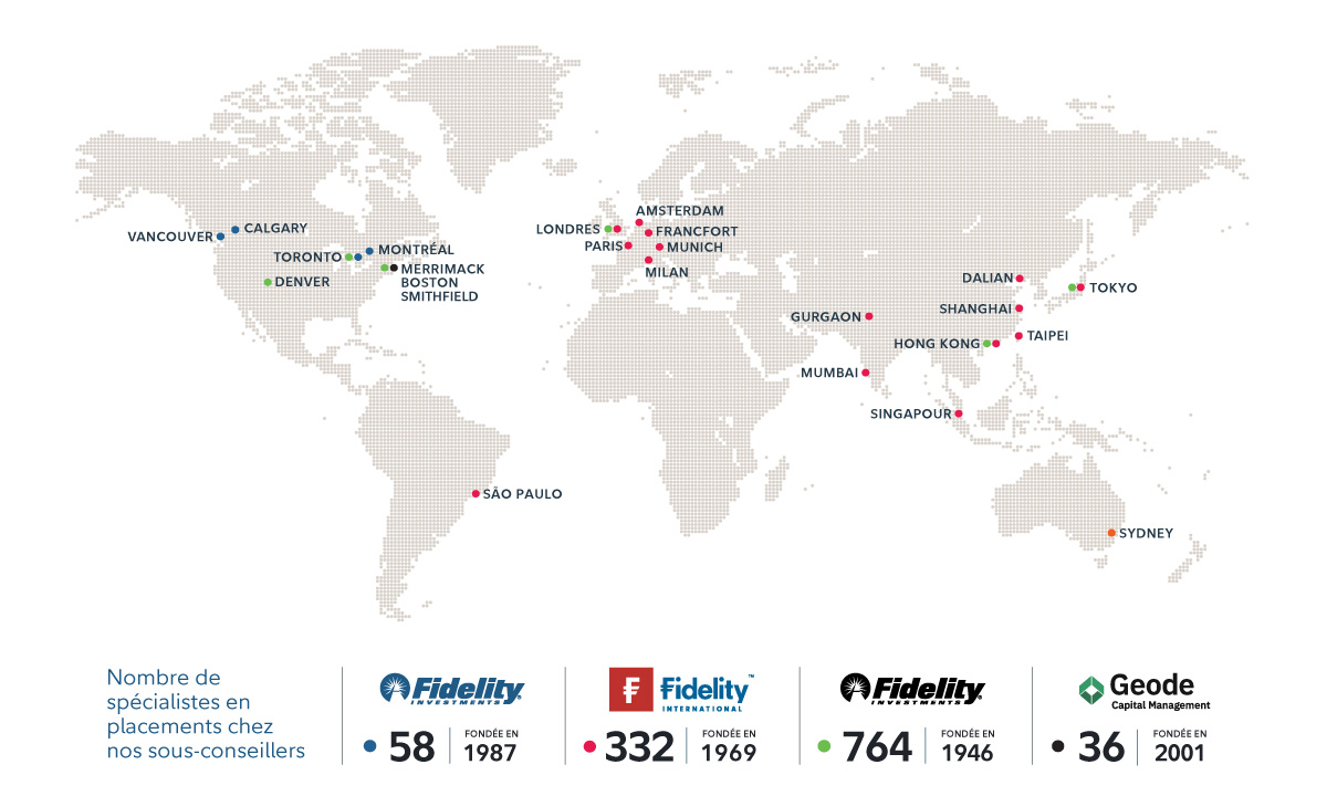 Emplacements des bureaux de Fidelity Investments